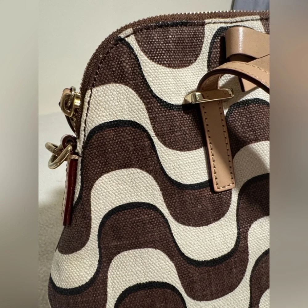 Kate Spade South Poplar Street Francis Wave Print Bow Satchel crossbody